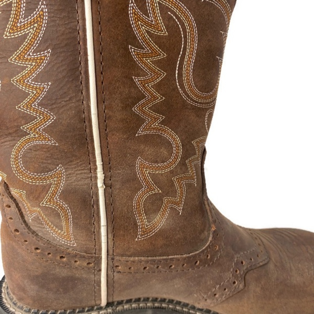 Justin INJI 11' Western Boots Aged Bark Women's Size 7 - Picture 5 of 7